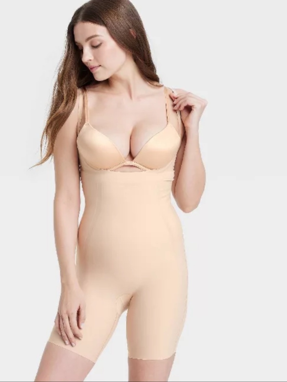 Womens Firm Sculpting Mid-Thigh Bodysuit size Large